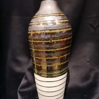 Vase gris et blanc 35cm