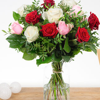 Bouquet de roses mixte